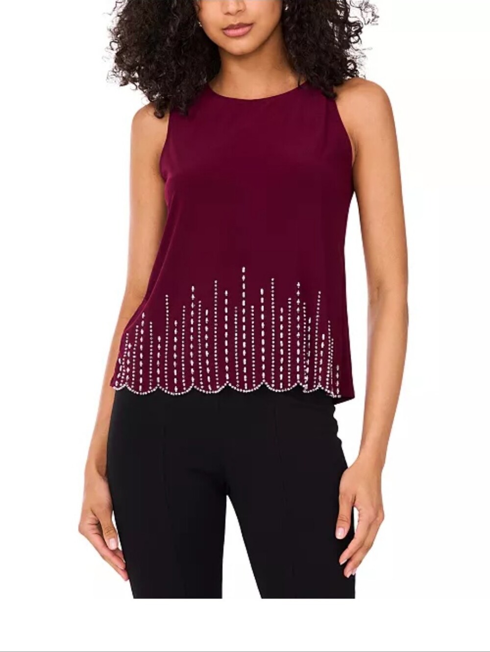 MSK Round-Neck Sleeveless Top